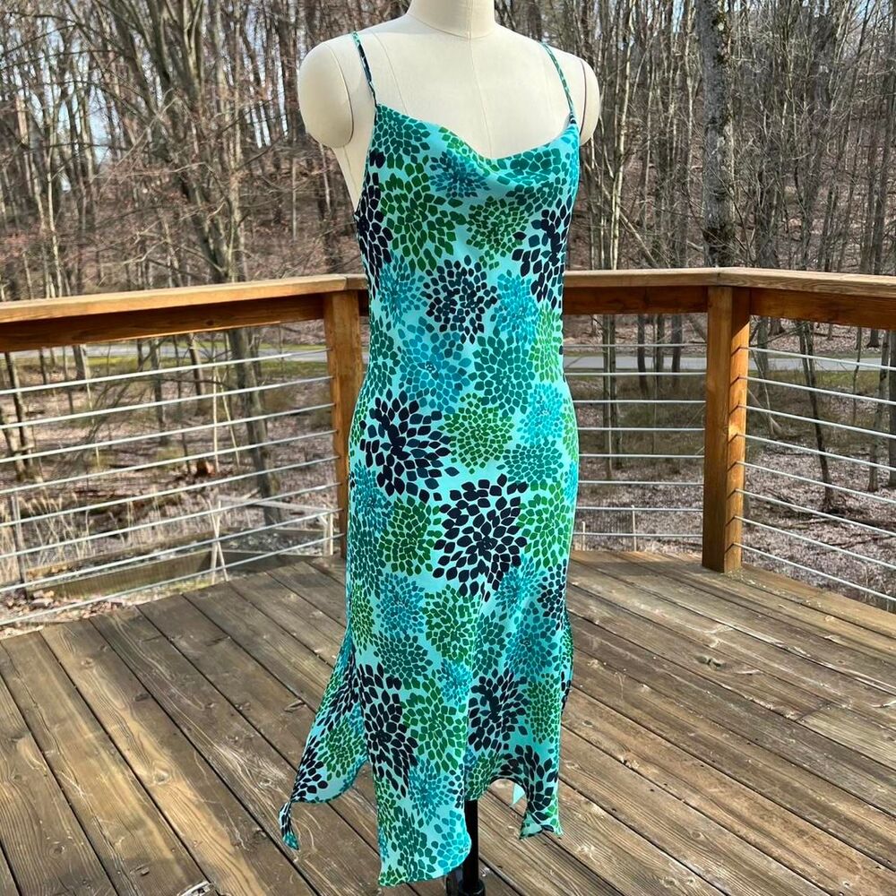 Vintage Express Blue & Green Dress